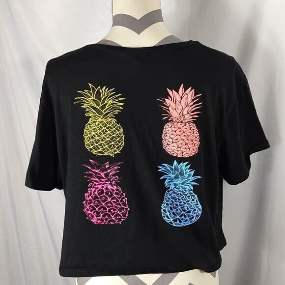Good Vibes Pineapple Cropped Tee - Picture 4 of 7
